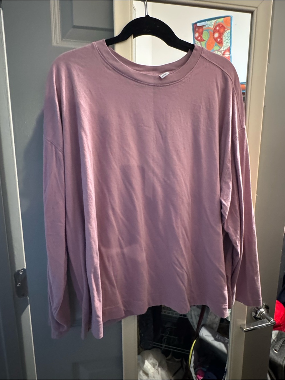 Old Navy Dusty Mauve Long-Sleeve Sweatshirt